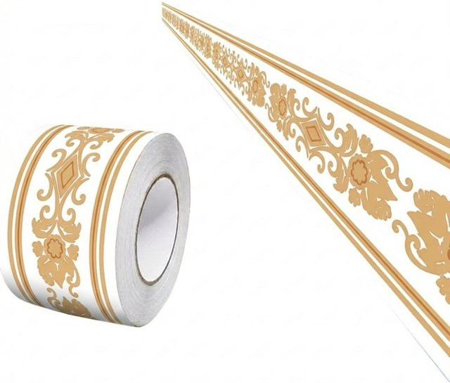 Selbstklebende Wandleiste zhqghua in Gold, verdickter Wandaufkleber im Classic-Style - Bild 1