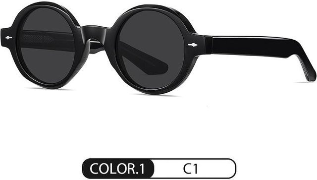 Binchi Outdoor Equipment Sonnenbrille, Rund, Vollrand, Schwarz, Unisex - Bild 1