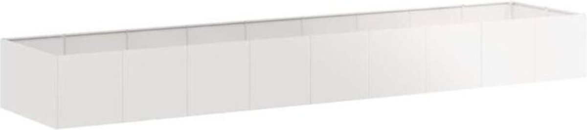 Rechteckiger Pflanzkübel aus Edelstahl von vidaxl in Silber, B/T/H: 360 x 80 x 40 cm - Bild 1