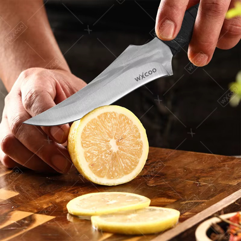 WXCOO Handgeschmiedetes Fleischbeil aus Edelstahl in Silber zum Entbeinen und Kochen - Bild 3