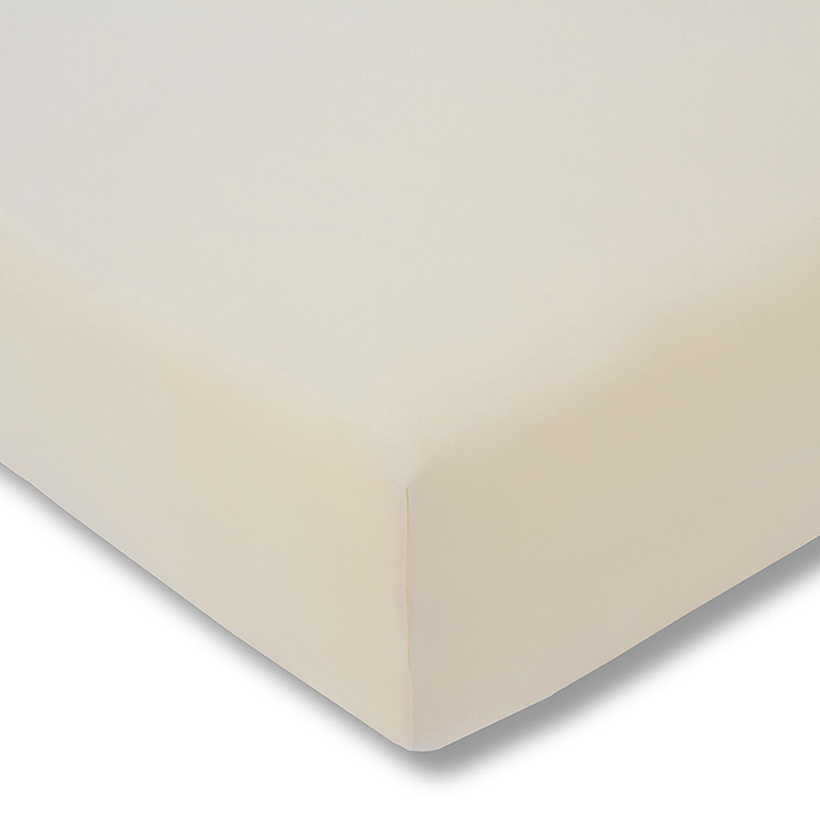 Estella Spannbetttuch aus Zwirnjersey in Beige, B/T: 100 x 200 cm - Bild 1