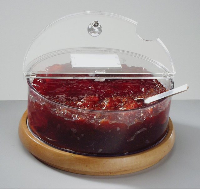APS Kühlschale Maxi TOP FRESH aus Holz mit Kühlakku, braun/transparent, rund, Volumen: 2500 ml, B/T/H: 26 x 26 x 22 cm - Bild 1