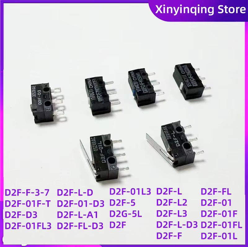Omron Mikroschalter D2F-01F in Schwarz für Maus und Elektronik, 3A 125VAC 30VDC - Bild 1