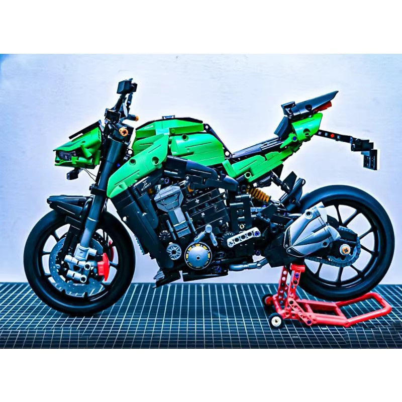 CETYL MOC Z1000 Motorrad Modellbaustein Set in Grün mit 2089 Teilen - Bild 2