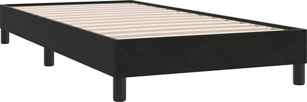 vidaxl Boxspringbett aus Samt in Schwarz ohne Matratze B/B/H: 80 x 210 cm - Bild 1