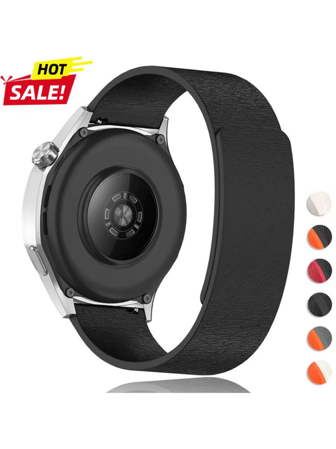 FancyWrist Uhrenarmband Silikon, Magnetisches Schlaufenarmband, Schwarz, Unisex - Bild 5