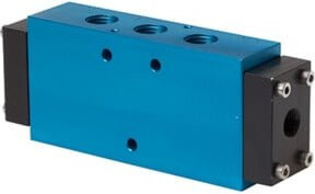 Riegler 5/2-Wegeventil, beidseitig pneumatisch, bistabil, G 1/2, DN 15, blau - Bild 1