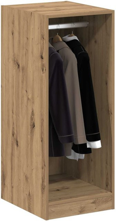 Kleiderschrank mit Regal von Yiwydaa in Artisan Eiche, Braun, B/T/H: 41 x 48 x 102 cm
