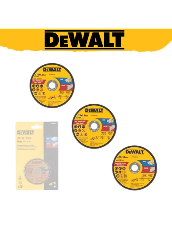 DeWalt DT20592-QZ INOX Bonded Schleiftrennscheibe 76 mm für Multi-Mat-Trennscheiben 3er-Pack - Bild 7
