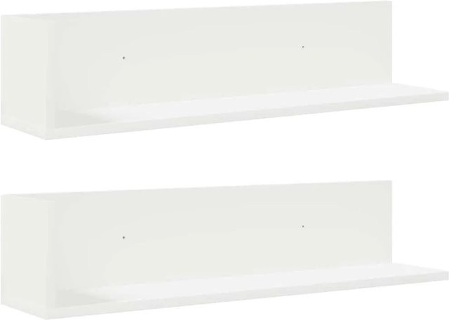 vidaXL Wandregale 2er-Set Weiß aus Holzwerkstoff B/H/T: 75 x 16,5 x 16,5 cm - Bild 1