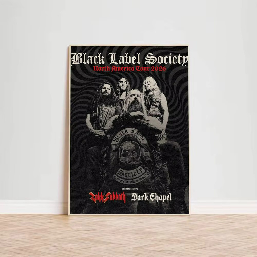 B-Black Label S-Society Poster Modern Black B/H: 30,0 x 21,0 cm - Bild 2