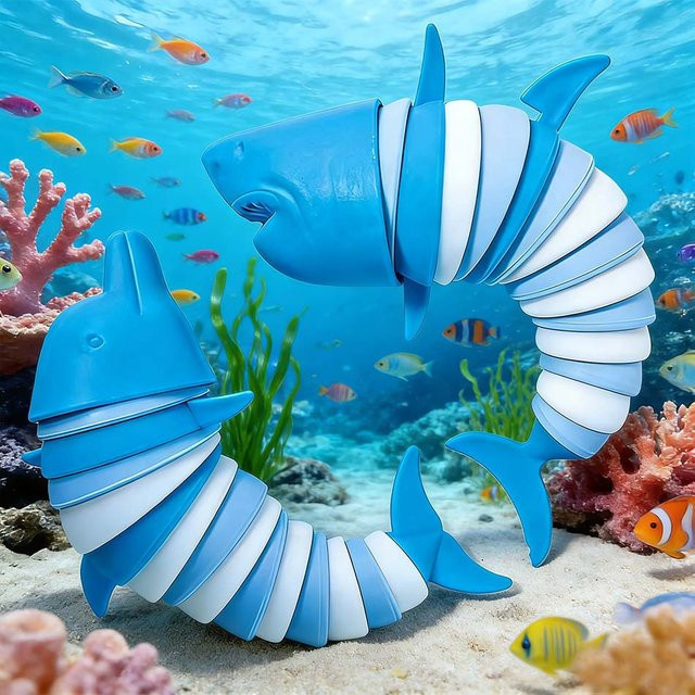 Bandai Hai-Stresskiller, Handspielzeug, Blau - Bild 1