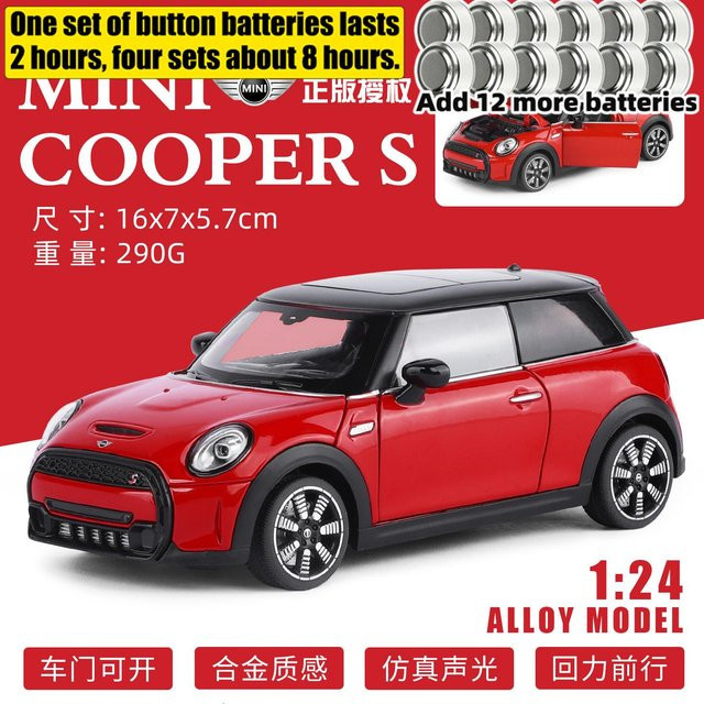 Linyi Toy Car Mini Cooper S F56, Modellauto, 1:24, Metall, ab 14 Jahren - Bild 1