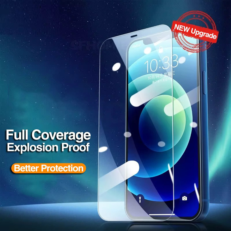 SFHOMIE 4er-Pack Displayschutzfolie aus gehärtetem Glas für iPhone 15 14 13 12 11 Pro Max Plus XS XR, transparent - Bild 6