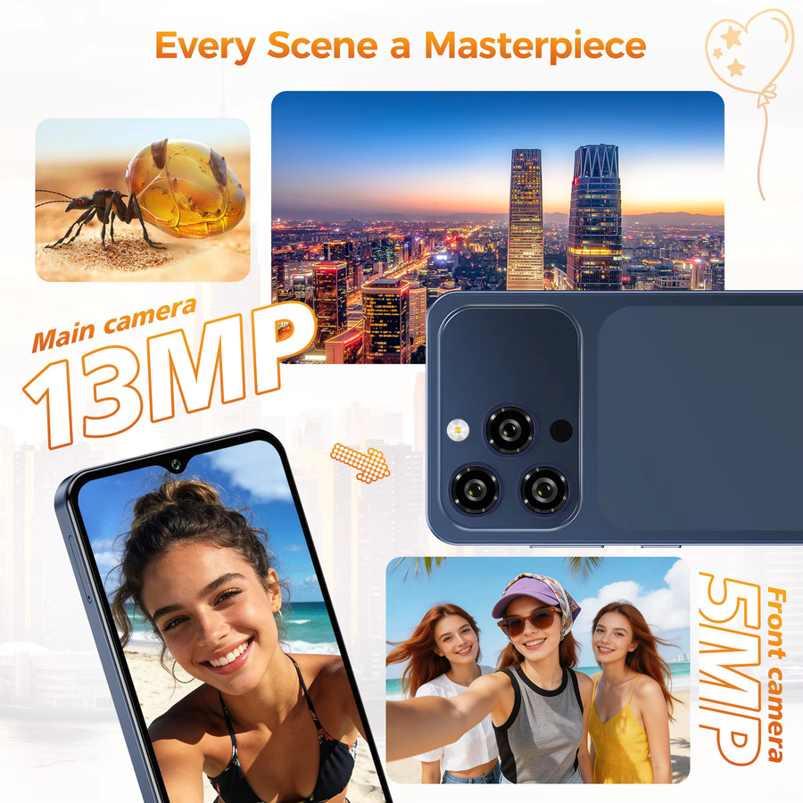 OUKITEL C17 Smartphone in Silber mit Android 16, 6,52-Zoll-Display, 12 GB RAM, 32 GB ROM und 5000 mAh Akku - Bild 3