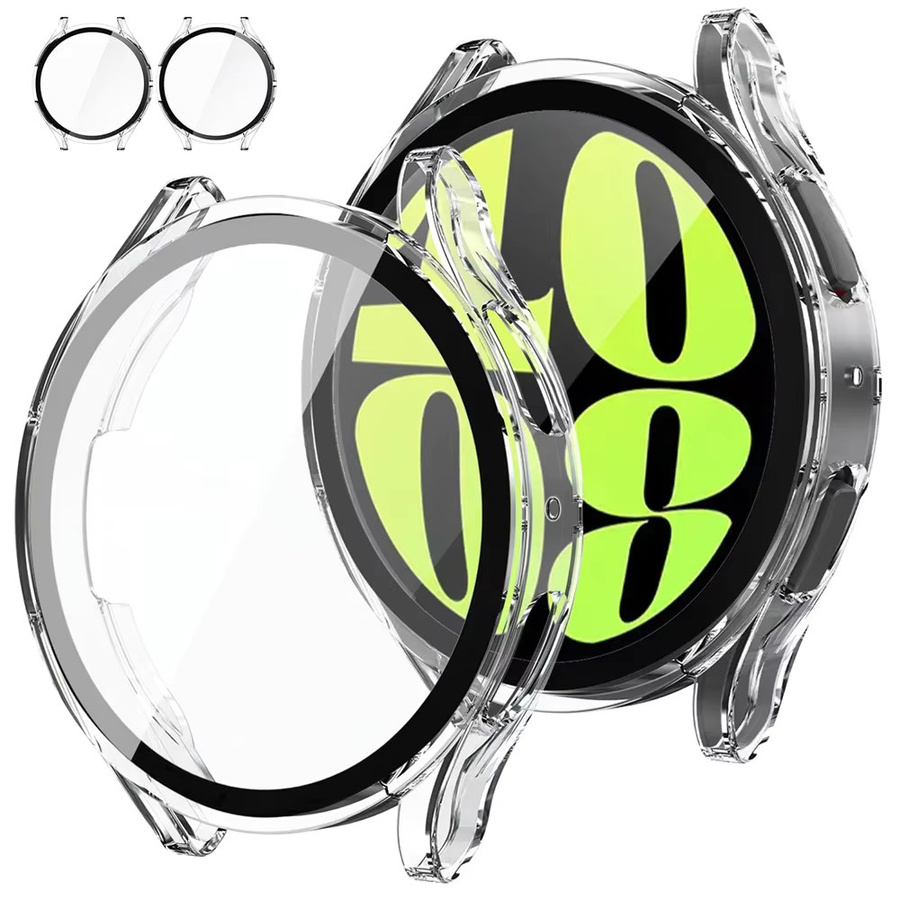 Displayschutzfolie für Samsung Galaxy Watch Case 7/6/5/4, gehärtetes Glas, Schwarz, Unisex - Bild 2