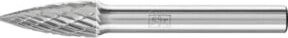 PFERD TOOLS Hartmetall Frässtift Spitzbogen SPG universal mittel kreuzverzahnt, Durchmesser: 8 mm, Länge: 20 mm, Schaft-Durchmesser: 6 mm, Farbe: Silber - Bild 1