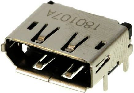 Molex 472720001 Displayport-Steckverbinder Buchse mit 20 Polen in Schwarz und Silber - Bild 1