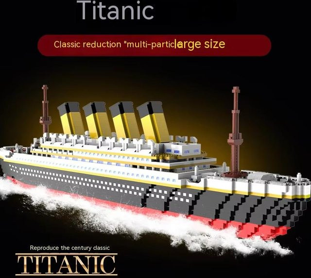 Titanic Bausteine Riesiges Kreuzfahrtschiff Modellboot, ab 6 Jahren - Bild 1