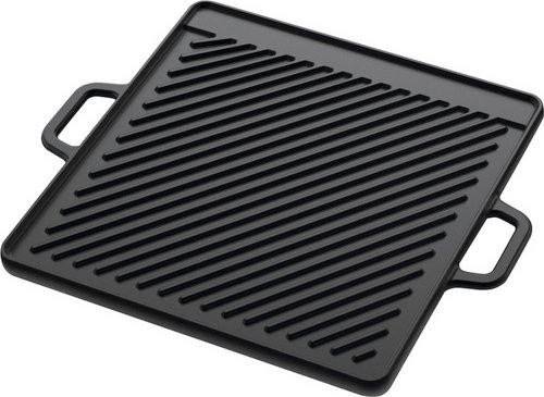 Mr. GARDENER Grill-Wendeplatte aus Gusseisen in Schwarz, Breite: 36 cm - Bild 1