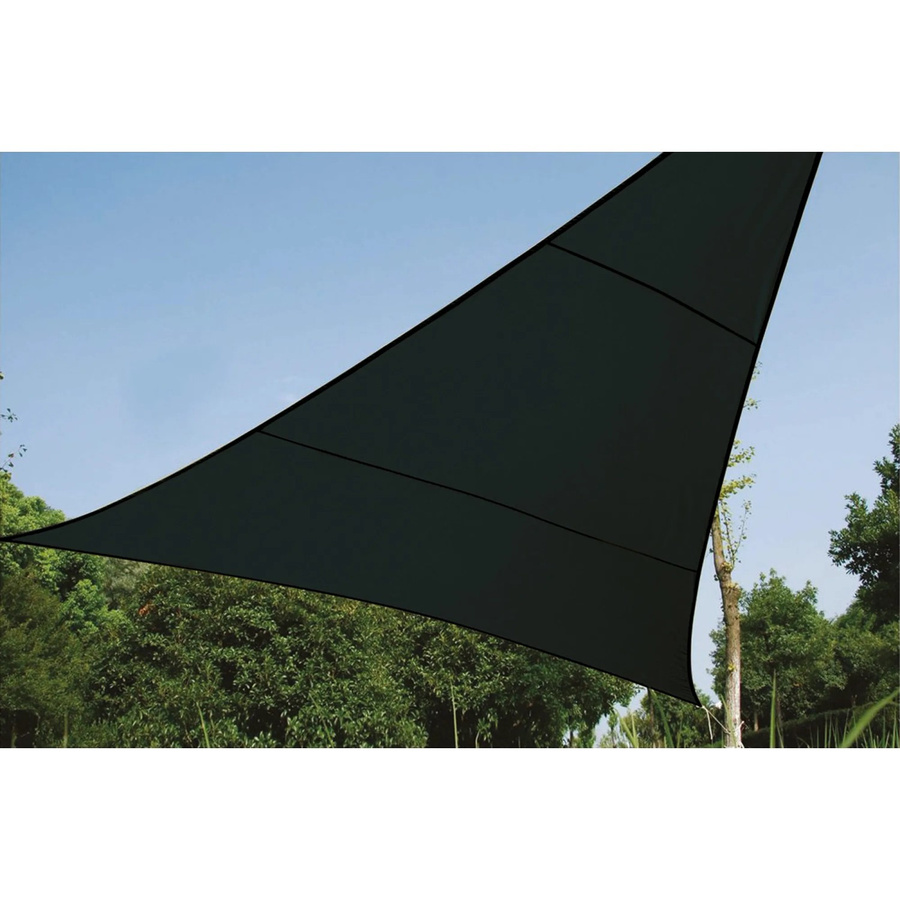Perel Dreieckssonnensegel aus Polyester in Dunkelgrau, B/T/H: 360 x 360 x 360 cm - Bild 2