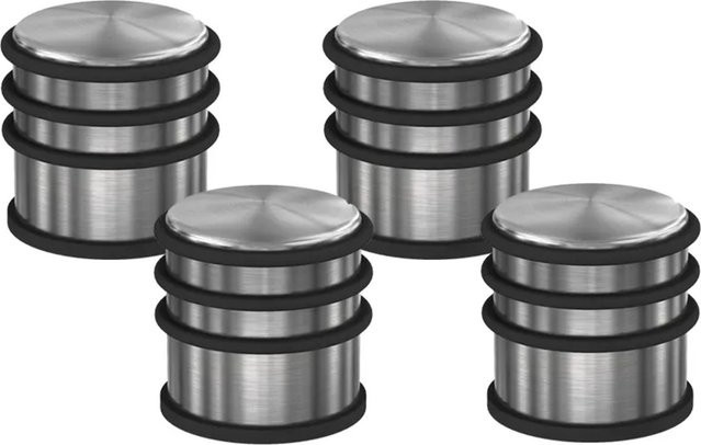 BASI Boden-Türstopper BTS 21 Set aus Edelstahl in Silber, 4 Stück - Bild 1