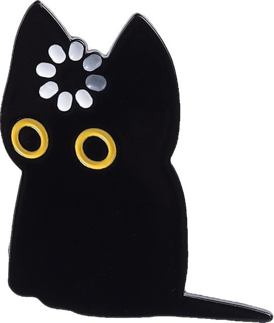 XioMara Brosche Schwarze Katze, Emaille, Schwarz - Bild 1