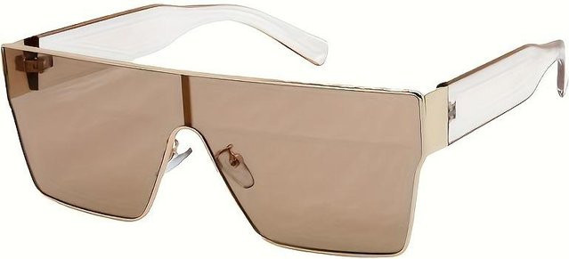 Aoseides Sonnenbrille, quadratisch, Vollrand, Kunststoff, beige, Unisex - Bild 1