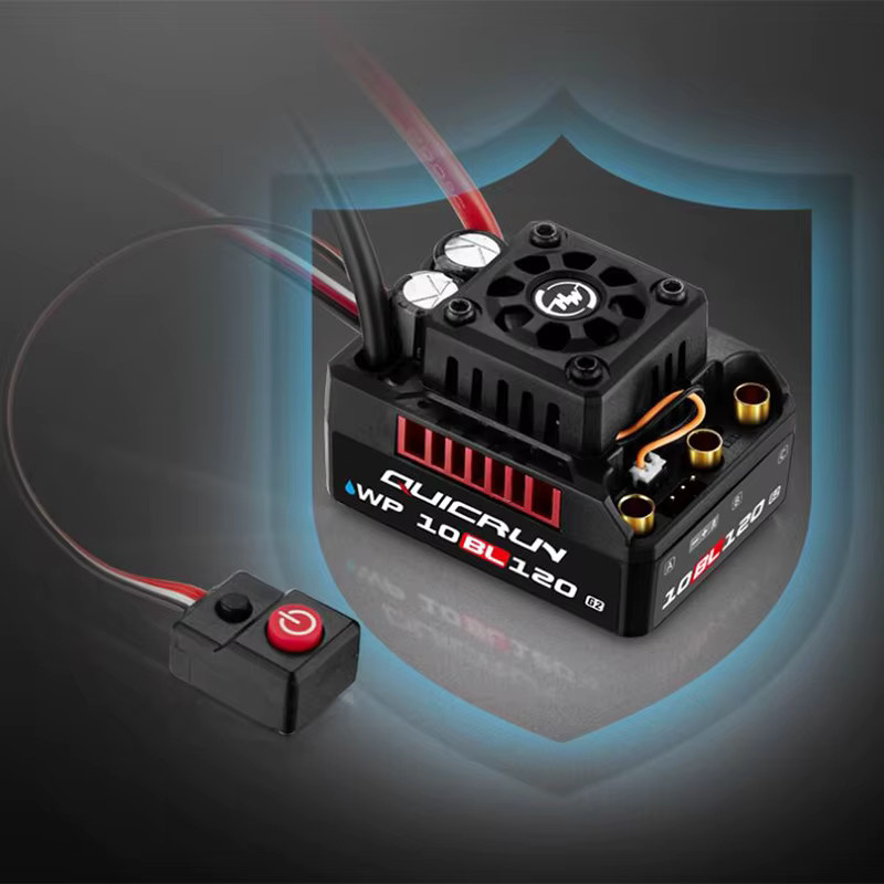 Hobbywing QUIRUN WP 10BL120 G2 120A ESC Wasserdichter Bürstenloser Geschwindigkeitsregler mit XT60 Anschluss für 1/10 und 1/12 RC Autos, Schwarz - Bild 2