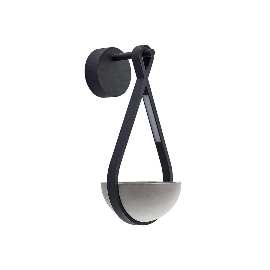 Lucande LED Außenwandleuchte Florka 9619249 Modern aus Beton und Aluminium in Grau/Silber, 2-flammig, IP54 - Bild 2