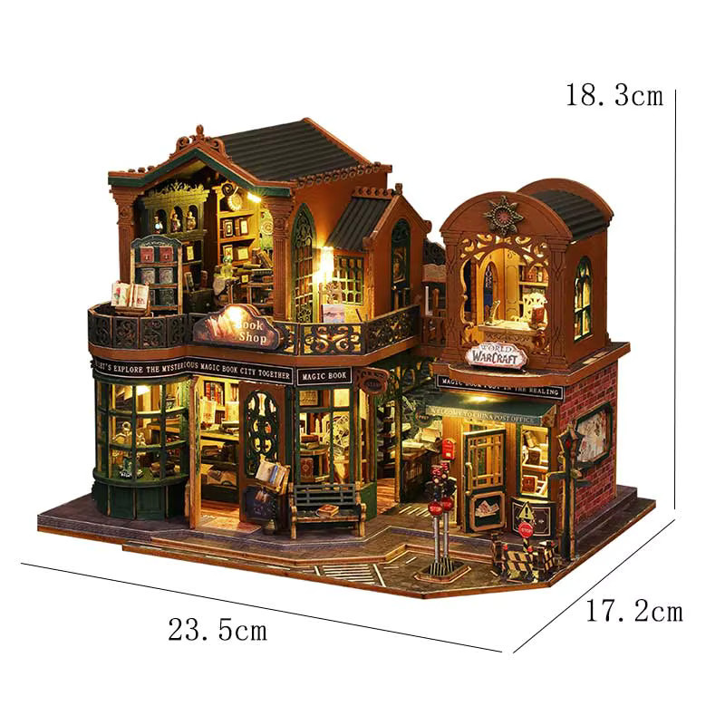 Battoom Twilight Bookstore Puppenhaus, Holz, Bausatz, Fantasy - Bild 2