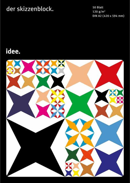 idee. Creativmarkt Skizzenblock weiß, 50 Blatt, DIN A2, 120g/m² - Bild 1