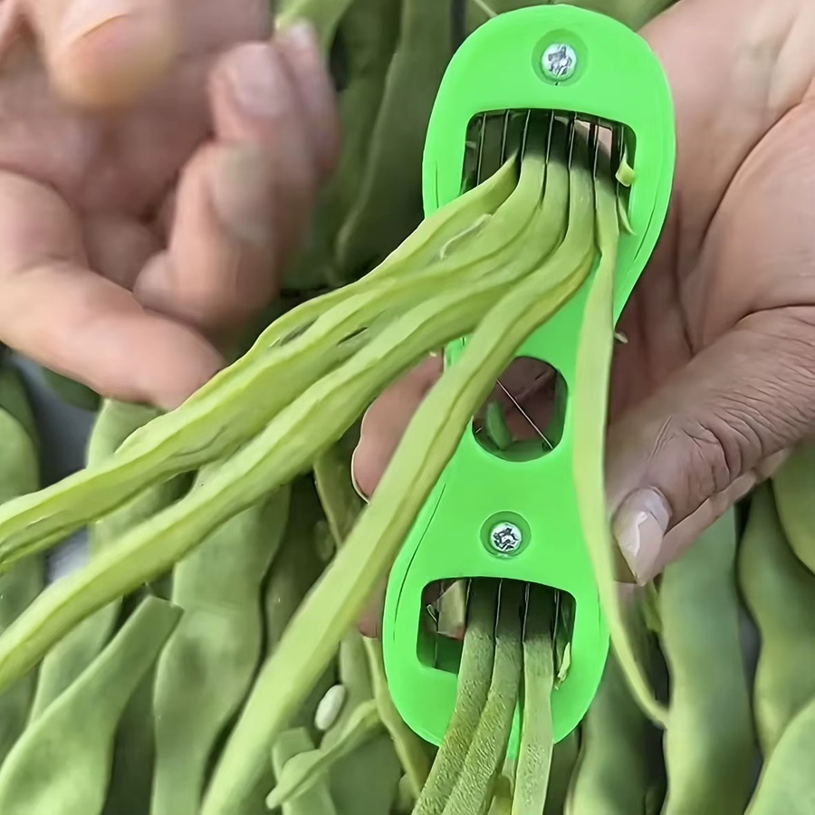 DUTRIEUX Green Bean Slicer aus Kunststoff in Grün, Breite: 3,4 cm, Länge: 10,5 cm - Bild 4