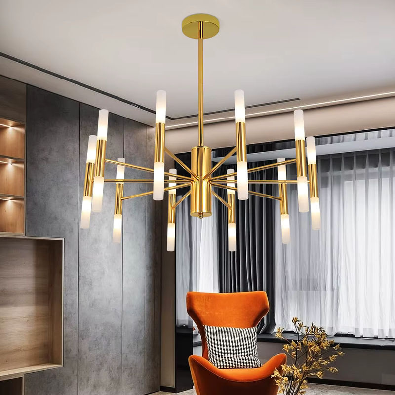 Moderne LED-Kronleuchter von GreeLustr in Gold, dekorative Deckenleuchte für Wohnzimmer, Hotel und Hallen - Bild 3