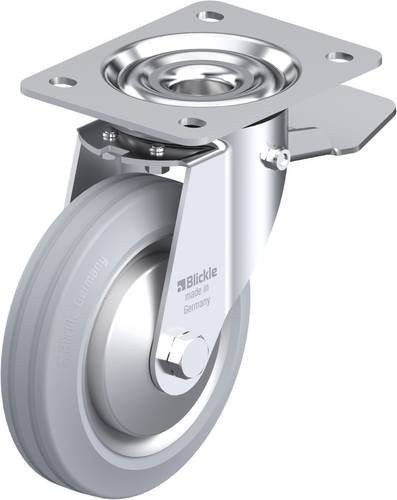 Blickle Lenkrolle LE-VE 150R-ST-SG-FA mit Feststeller, verzinkter Stahl, Rad-Durchmesser: 15 cm, Tragfähigkeit: 135 kg - Bild 1