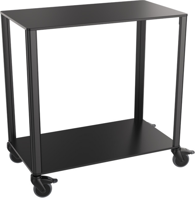 QUATRO Eleganter Servierwagen in Schwarz mit Rollen, B/T/H: 90 x 51 x 92 cm - Bild 1