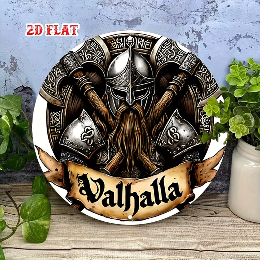 CIFBUY Wikinger-Helm und Axt-Wanddekoration aus Metall im rustikalen Design - Bild 3