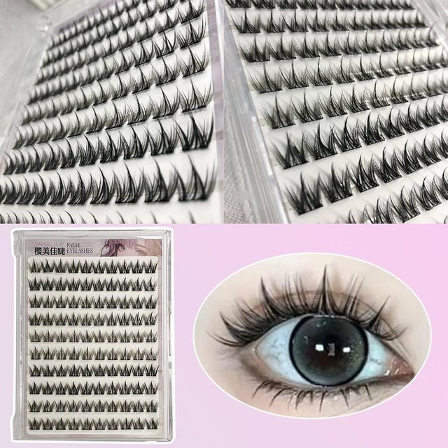 Falsche Wimpern, Black, Natürlich, Unisex - Bild 1