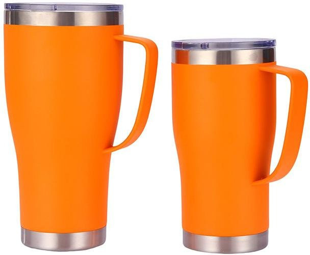Ice Tyrant Cup Thermosbecher aus Edelstahl in Orange, 20oz isolierte Thermosflasche für unterwegs - Bild 1
