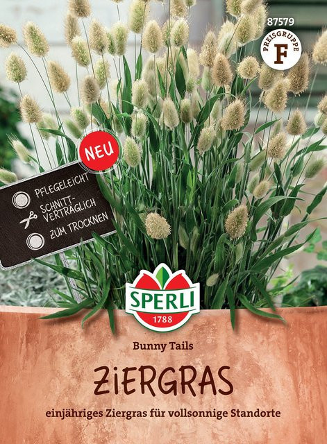 SPERLI Ziergras-Samen Bunny Tails für den Garten in Weiß und Grün - Bild 1