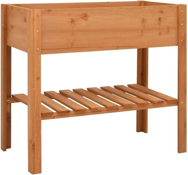 vidaXL Pflanzkübel aus Tannenholz in Braun, B/T/H: 88 x 43 x 80 cm - Bild 1