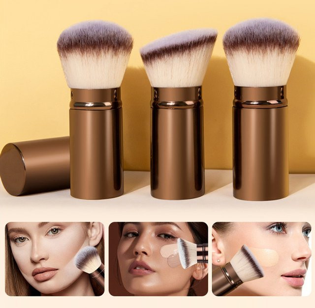 KuZHEN Foundation Make-up-Pinsel, einziehbar, Schwarz, Unisex - Bild 1