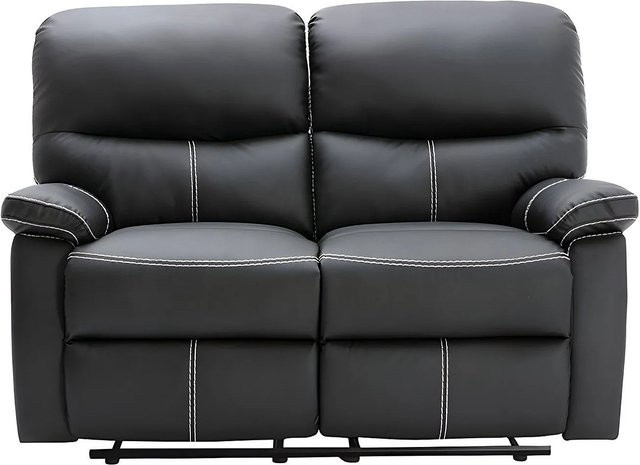 Vente-unique Relaxsofa Canby in Schwarz aus Kunstleder, Breite: 133 cm - Bild 1