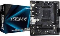 ASRock A520M-HVS Mainboard AM4 DDR4 Schwarz mit Ethernet/LAN und SATA - Bild 1