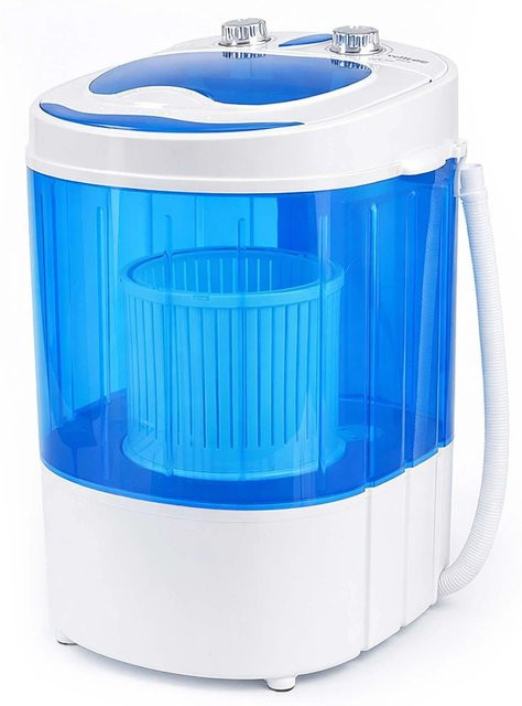 Wiltec Camping Waschmaschine Mini Waschautomat mit Timer, Blau, 3 kg Kapazität - Bild 1