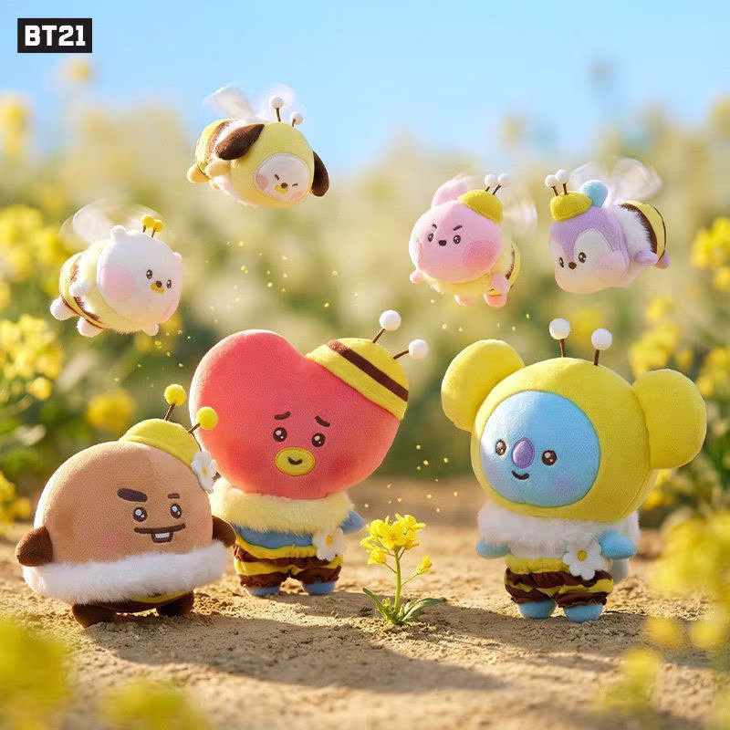 BT21 Minini Honey Bee, Bienen-Puppe, Schlüsselanhänger - Bild 1