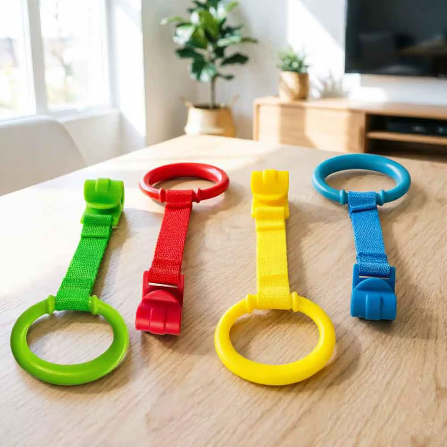 vvocci Babybett-Laufringe 4 Stück für Lauflernhilfe und Stehtraining, ergonomische Schutzringe in Multicolor - Bild 2