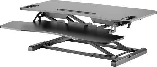 Digitus Ergonomischer Sitz-Steh-Schreibtischaufsatz DA-90380-1 in Schwarz für LCD-Bildschirm, Tastatur und Maus mit Höhenverstellung von 100 bis 500 mm - Bild 1