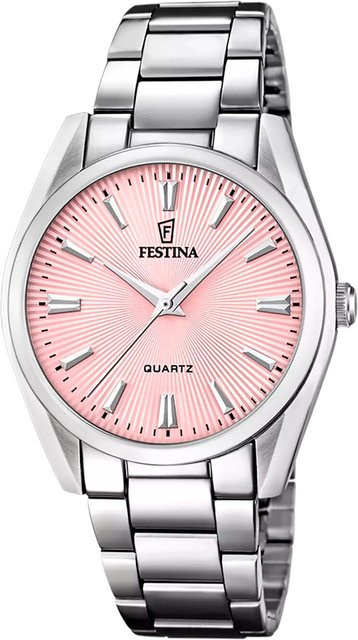 Festina Armbanduhr, Quarz, Edelstahl, Pink, 37 mm, Damen - Bild 1