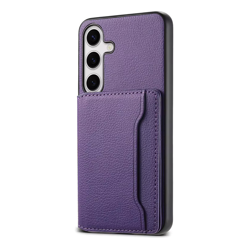 Denior Business Brieftasche Telefon Hülle aus Leder mit Kartenhalter für Samsung Galaxy A15 5G A25 5G A35 5G A55 5G A05s A54 5G in Schwarz oder Lila - Bild 2